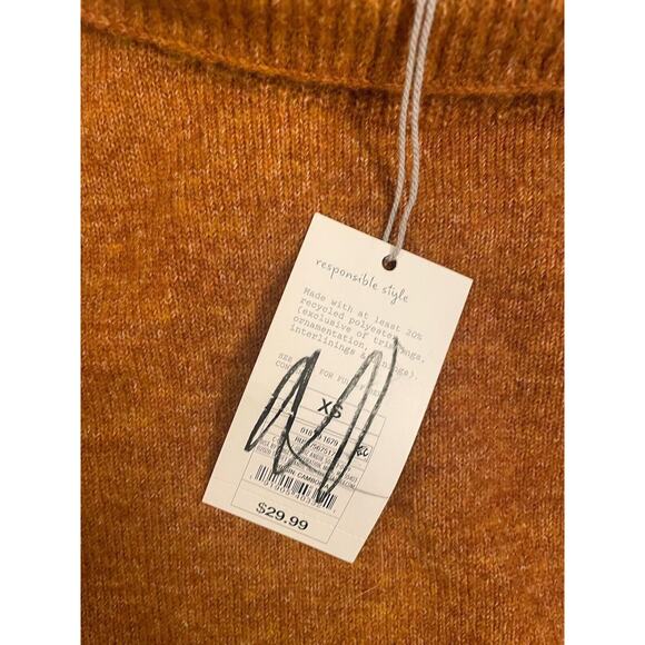 A New Day Womens Turtle Neck Tunic Sweater Size XS Knit Burnt Orange NWT - Picture 4 of 7